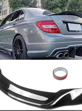 适用奔驰C级W204尾翼c180 200 260 c63改装R款定风翼2007-2013款