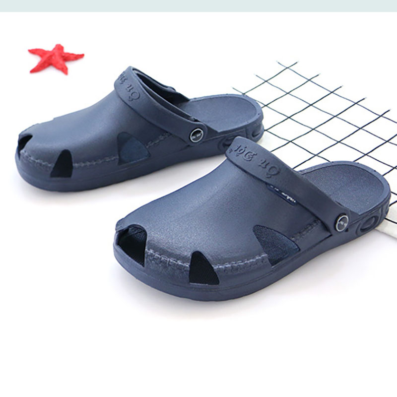 进口橡胶温突防滑透气两用洞洞鞋