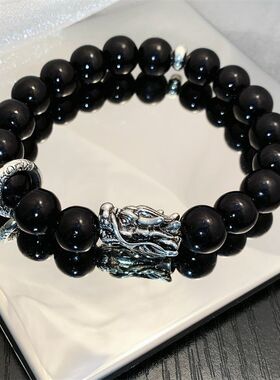 中式国风龙年招财设计星空手串小众设计ins百搭显白琉璃男女手链