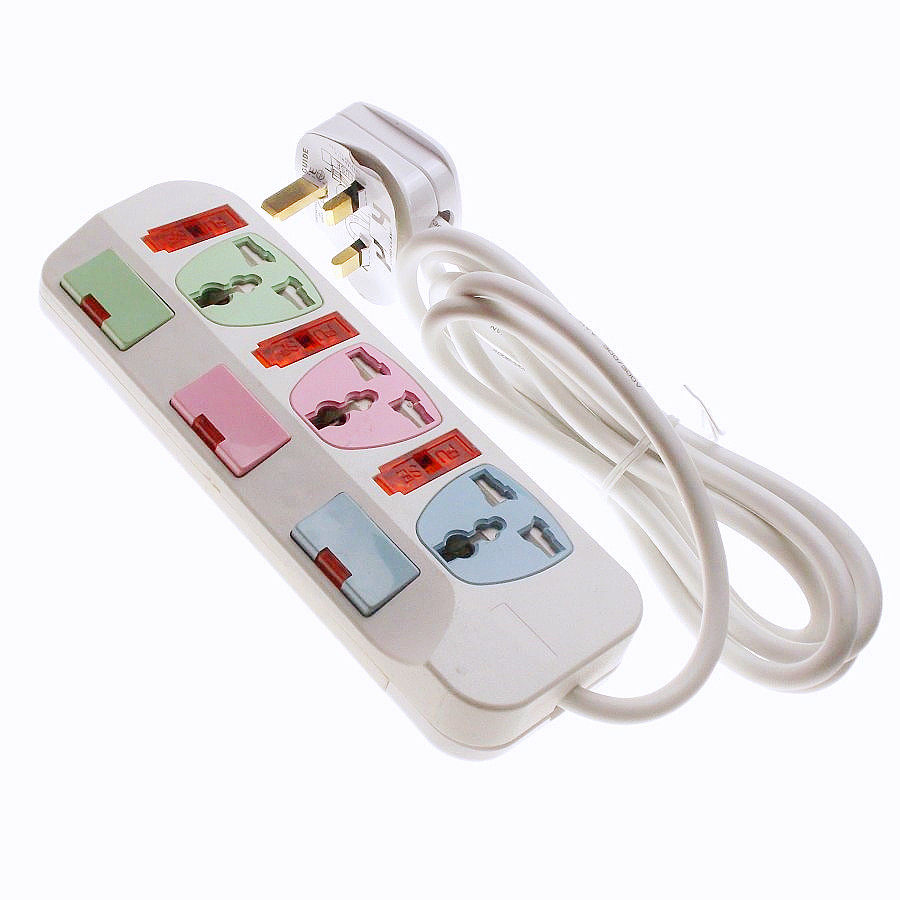 英标三位分开关分保险丝万用转换插座港版马尔代夫新加坡插头13a