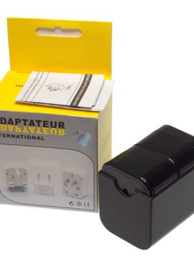 出国留学旅行组合式半包全球通万用转换插头欧标美标英标澳标黑色