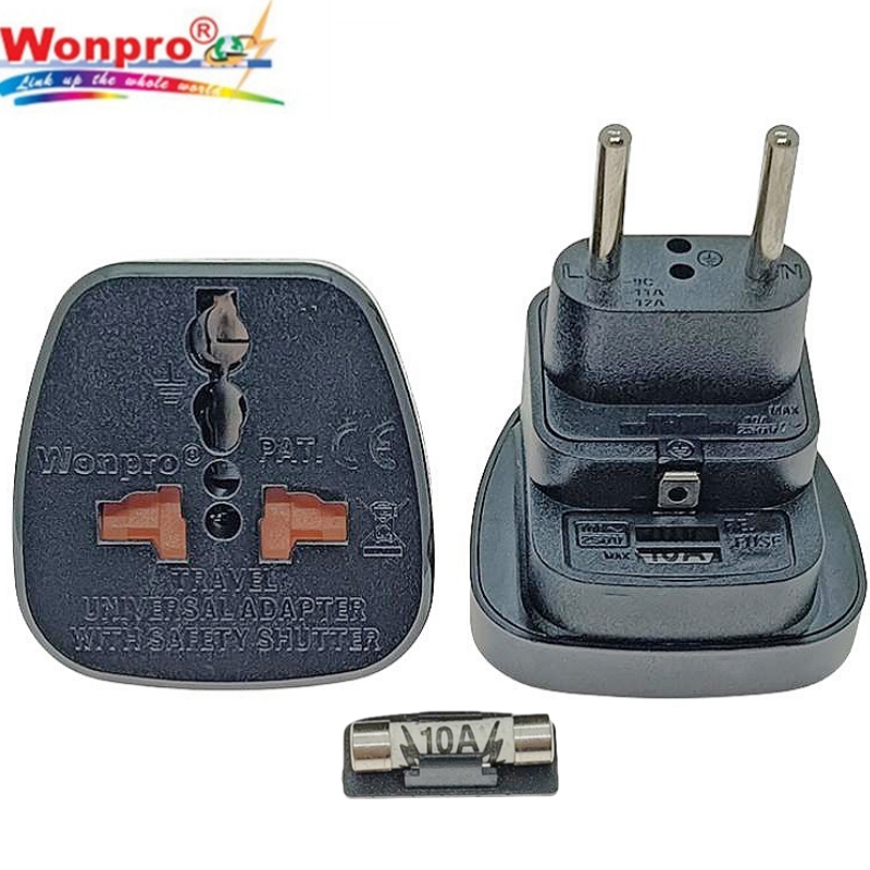 欧标带安全门保险丝插头Wonpro