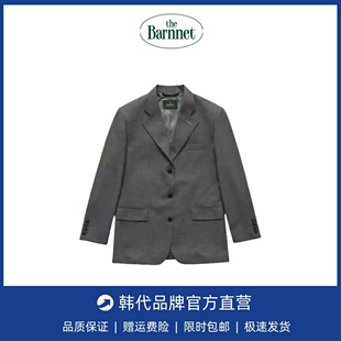 【现货】theBarnnet八奶韩系复古宽松气质纯色宽松休闲西装外套春