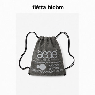 ●fletta bloom韩国小众aeae波点格纹碎花星星字母双肩背包束口女