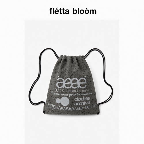 ●fletta bloom韩国小众aeae波点格纹碎花星星字母双肩背包束口女