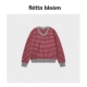 fletta 现货 bloom韩国小众aeae复古条纹V领显瘦针织套头毛衣