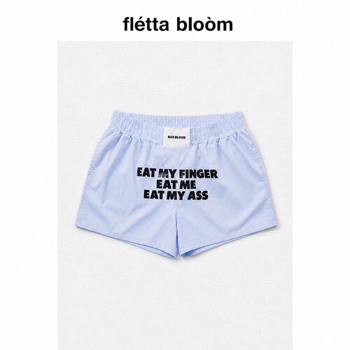●fletta bloom韩国badblood bcac系列美式辣妹条纹短裤女五分裤