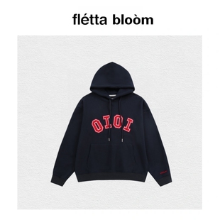 bloom韩国潮牌oioi字母连帽卫衣女rose朴彩英刺绣 fletta 现货