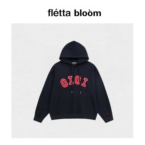 【现货】fletta bloom韩国潮牌oioi字母连帽卫衣女rose朴彩英刺绣