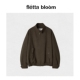 bloom韩国设计师羊毛立领拉链外套女复古酷帅夹克 fletta 现货