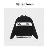 毛衣 bloom韩国小众MK针织提花字母拉链宽松开衫 现货 fletta