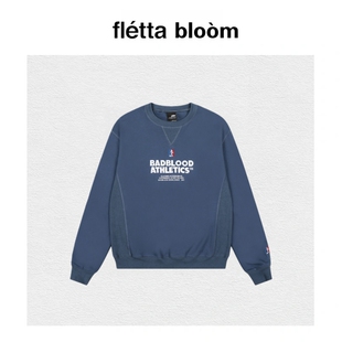 bloom韩国小众潮牌badlood字母刺绣卫衣宽松上衣 fletta 现货