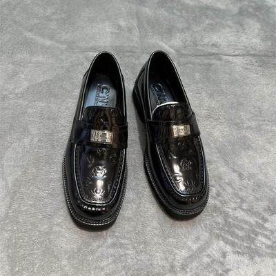 实体发货CNC男鞋2024年冬季新款 男士头层真皮单鞋时尚休闲皮鞋男