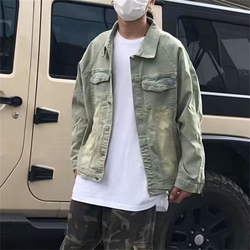 翻领四季通用宽松型长袖单排扣