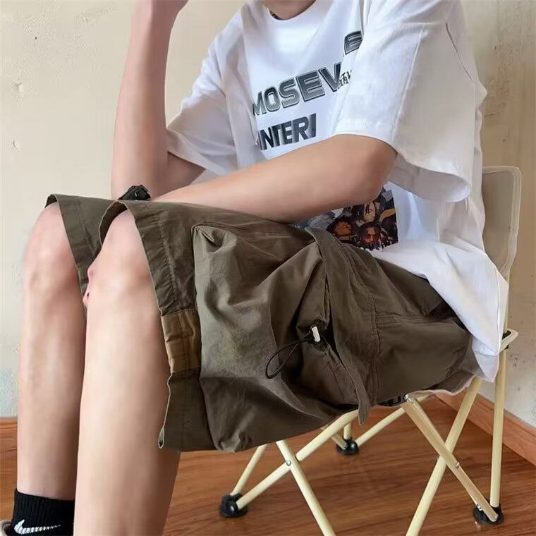 美式机能工装短裤男日系夏季薄款