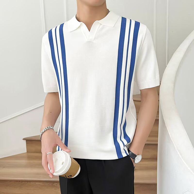 意式雅痞时尚男士休闲t恤上衣