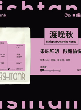 鱼缸咖啡埃塞俄比亚渡晚秋蜜处理浅烘焙季节手冲咖啡豆100g袋装
