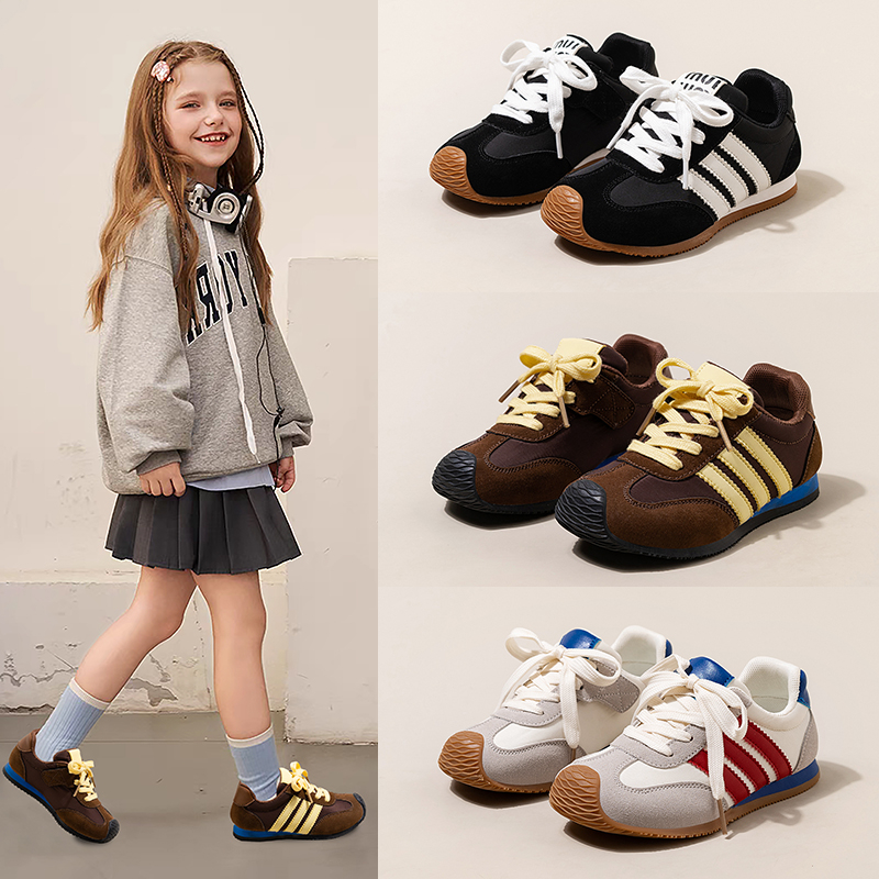 品牌真皮女童鞋子儿童运动鞋