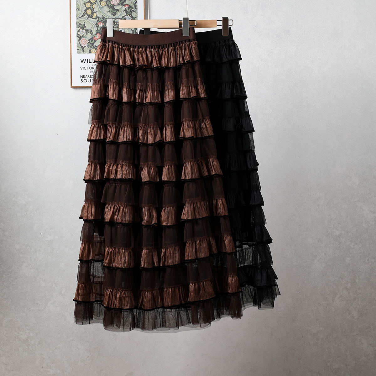 长裙蛋糕裙甜美A型多层网纱半裙