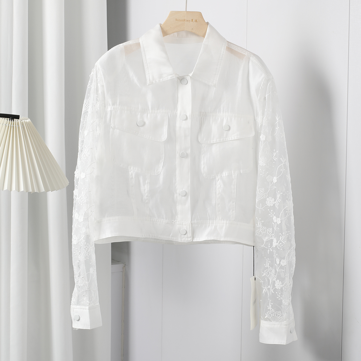 蕾丝拼接防晒外套女设计感轻薄