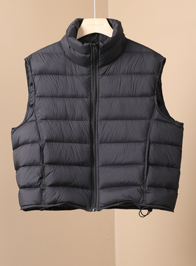 欧货新款时尚立领羽绒马甲女短款保暖防风外穿排骨马甲背心上衣潮