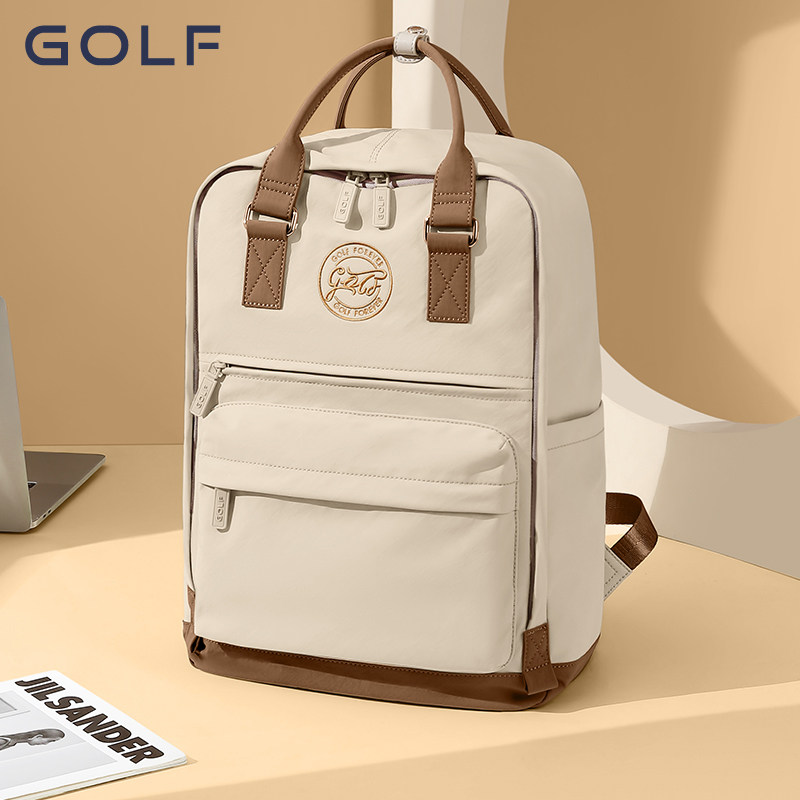 GOLF休闲户外双肩包女士大容量轻便背包16英寸电脑包大学生书包