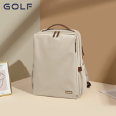GOLF户外双肩包女ins简约学生百搭大容量帆布书包15.6寸电脑背包