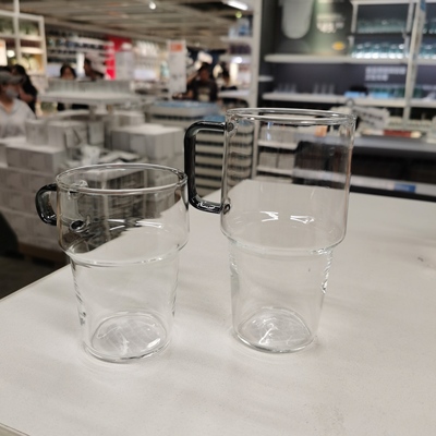 宜家IKEA带把手玻璃杯耐热轻薄