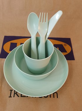 宜家IKEA塑料刀叉勺杯碗碟耐摔
