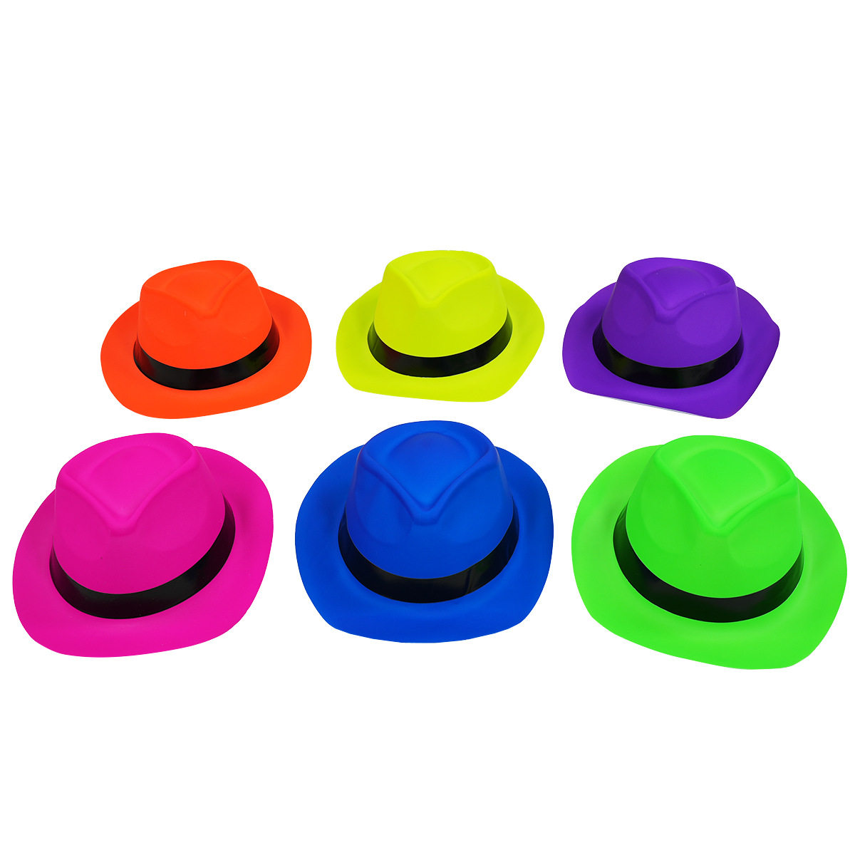 爵士礼帽荧光色黑带装饰帽英伦风派对装饰帽子表演道具时尚帽子潮,服饰配件/皮带/帽子/围巾,帽子,淘宝优惠券,粉丝福利购,淘宝优惠卷