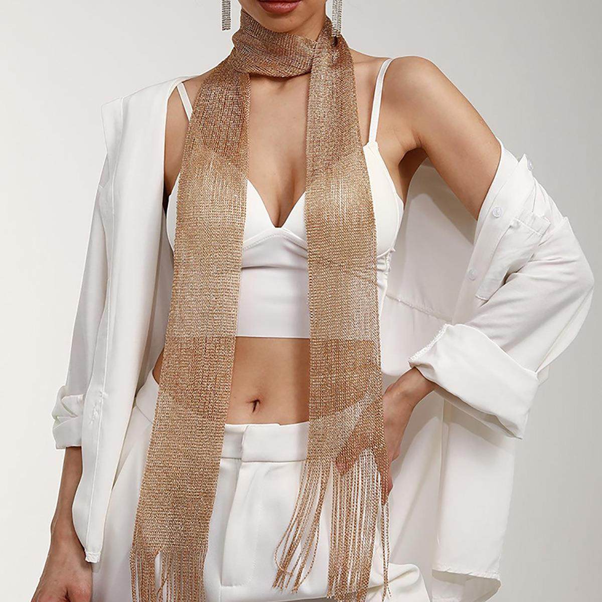 新款亮丝流苏针织围巾女春秋时尚百搭欧美护颈保暖装饰薄款围脖,服饰配件/皮带/帽子/围巾,围巾/丝巾/披肩,淘宝优惠券,粉丝福利购,淘宝优惠卷