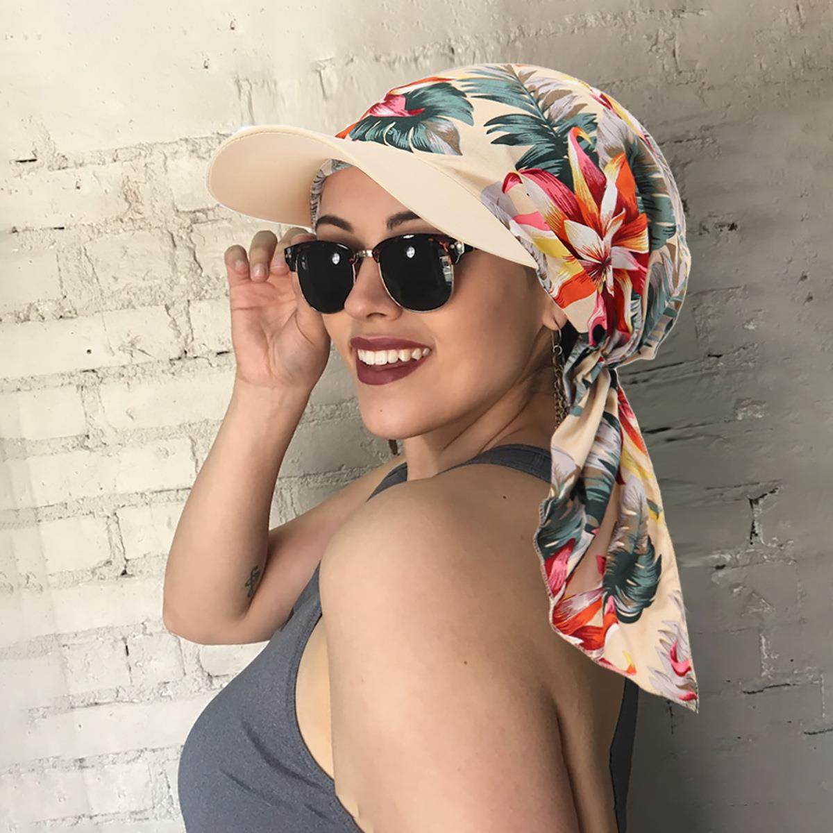 女士印花头巾帽 时尚花布套头帽弧形帽欧美时装帽,饰品/流行首饰/时尚饰品新,发饰,淘宝优惠券,粉丝福利购,淘宝优惠卷