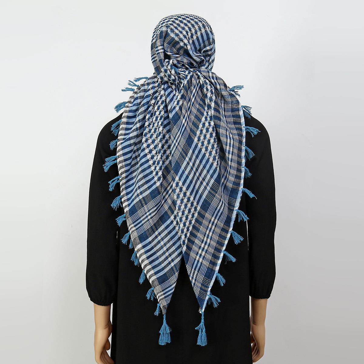 新款阿拉伯方巾四面挂须千鸟格撞色头巾提花围巾围脖厂家直销,服饰配件/皮带/帽子/围巾,围巾/丝巾/披肩,淘宝优惠券,粉丝福利购,淘宝优惠卷