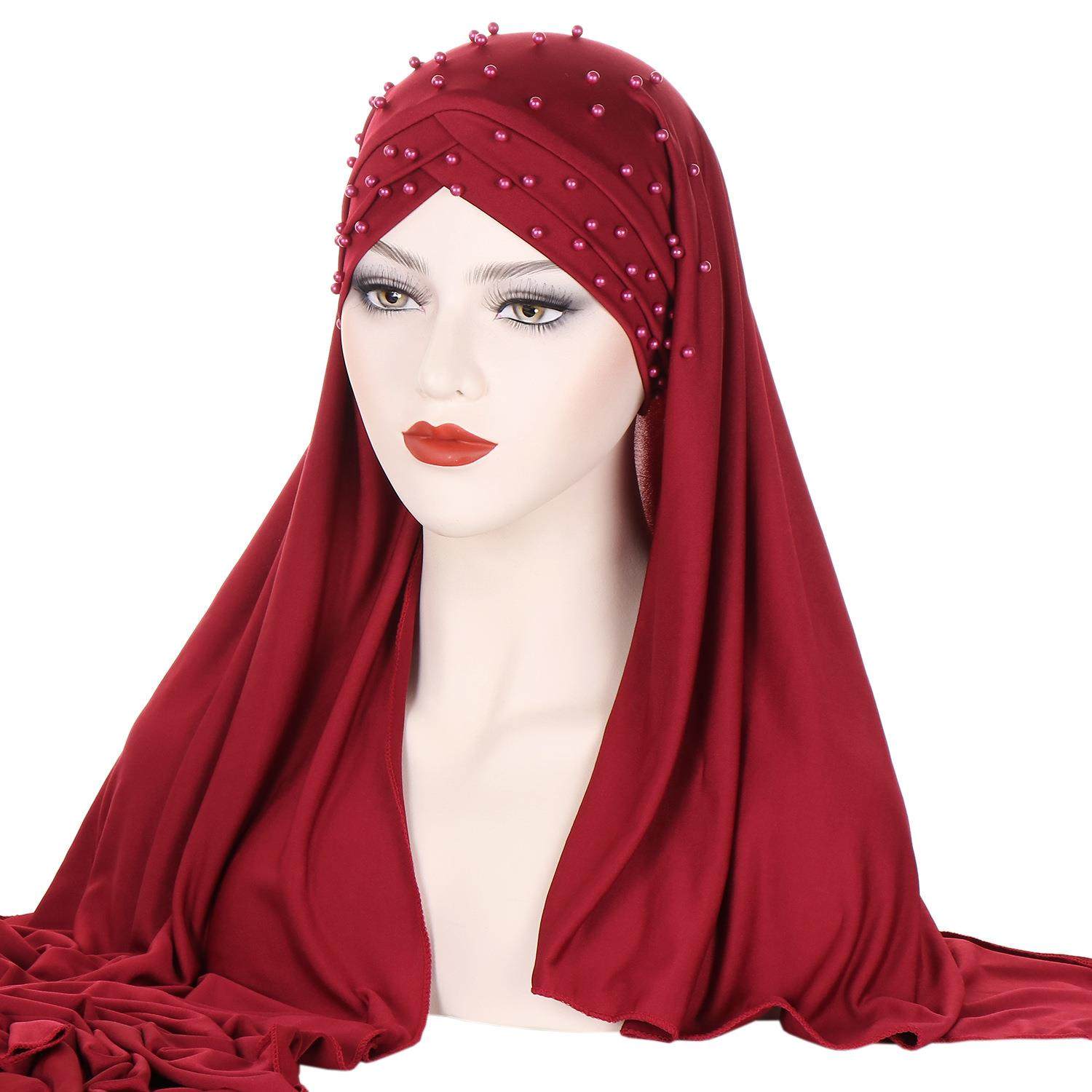 新款牛奶丝交叉钉珠单色包头围巾帽子两件女士时尚贴布盖头,居家日用,口罩,淘宝优惠券,粉丝福利购,淘宝优惠卷