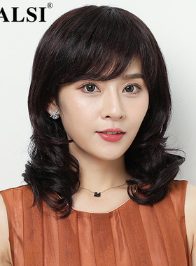 假发女长发自然全头套长卷发大波浪圆脸蓬松中长发锁骨发新式头套
