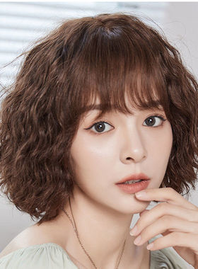 假发女短发妈妈款头套真人发中老年女士卷发夏天薄款全真自然头顶