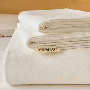 高端新疆长绒棉床单单件纯棉100全棉单双人贡缎加厚被单