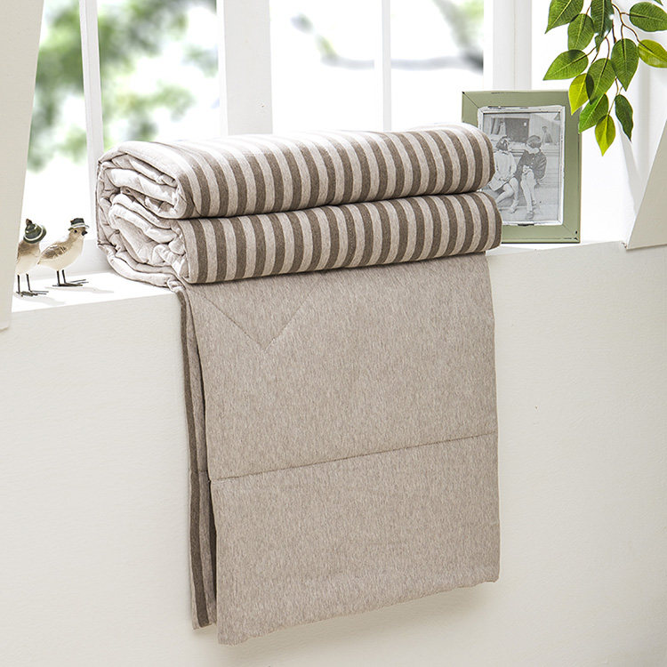 纯棉天竺棉夏被全棉条纹针织夏凉被空调被春秋被水洗薄被子单双人|ruв категории постельные принадлежности, одеяло/шелк/плед/одеяло - от Buy2taobao.com для оказания профессиональной услуги покупки агента Taobao
