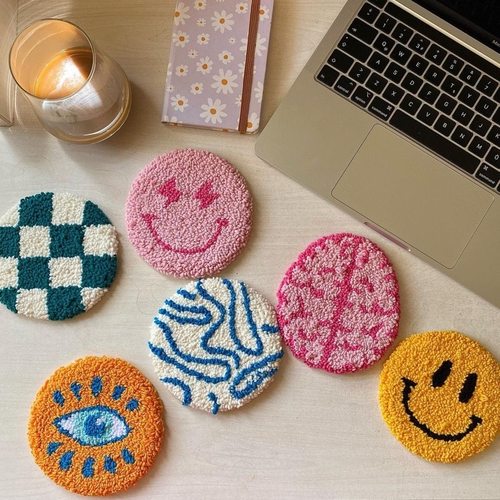 【现货】戳戳绣手工杯垫礼物