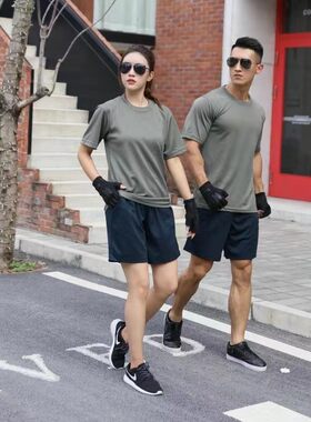 正品体能服短袖短裤体能T恤训练套装男女夏透气速干跑步运动户外