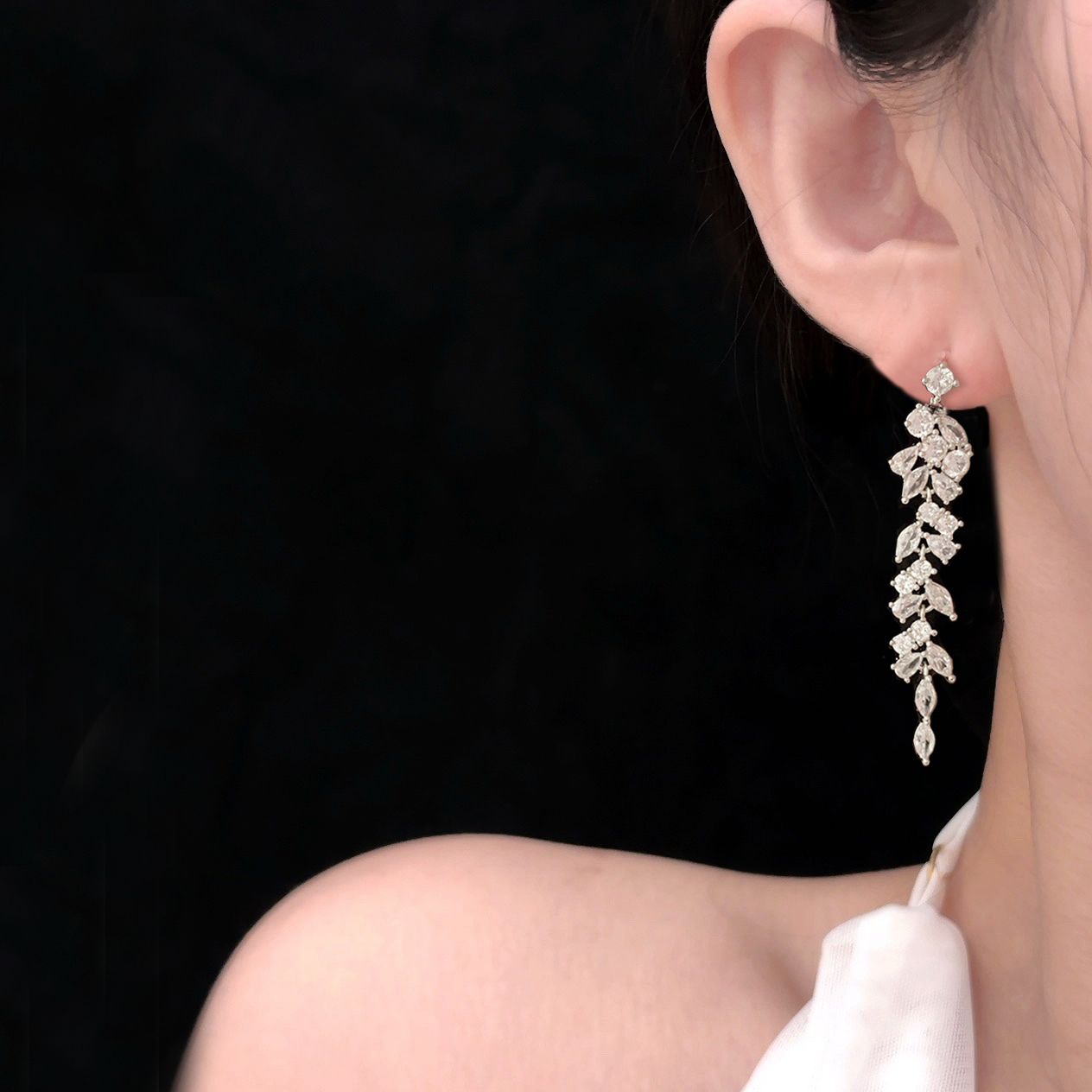 ins博主同款蚊香盘耳夹夜繁耳环高级感晚礼服流苏耳饰设计感