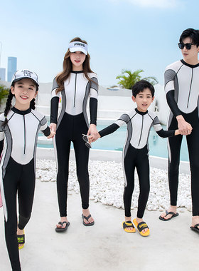 儿童泳衣女母潜水服沙滩防晒