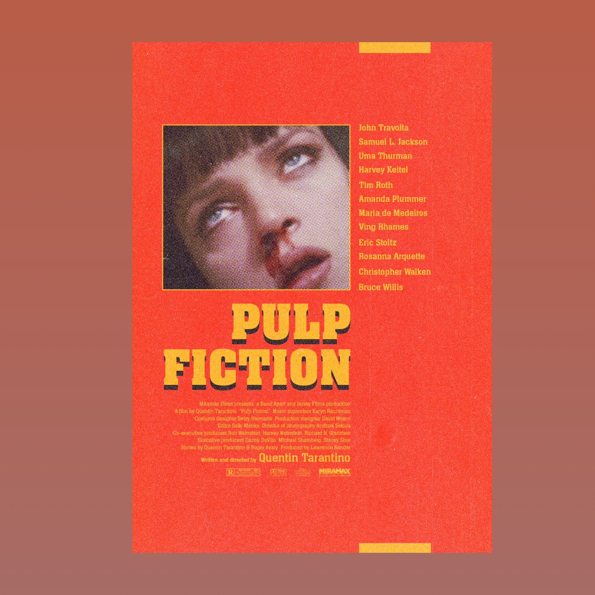 低俗小说电影海报昆汀塔伦蒂诺乌玛瑟曼经典电影海报装饰画豆瓣