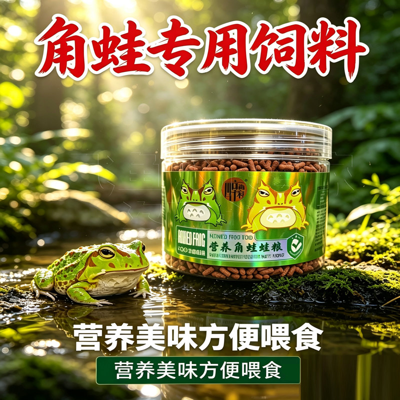 醇尚彩角蛙粮专用饲料