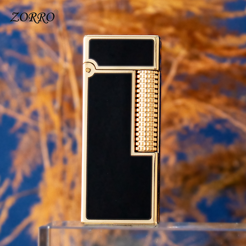 经典窄版佐罗侧滑迷你小巧煤油打火机高端树脂黑时尚创意送男士礼