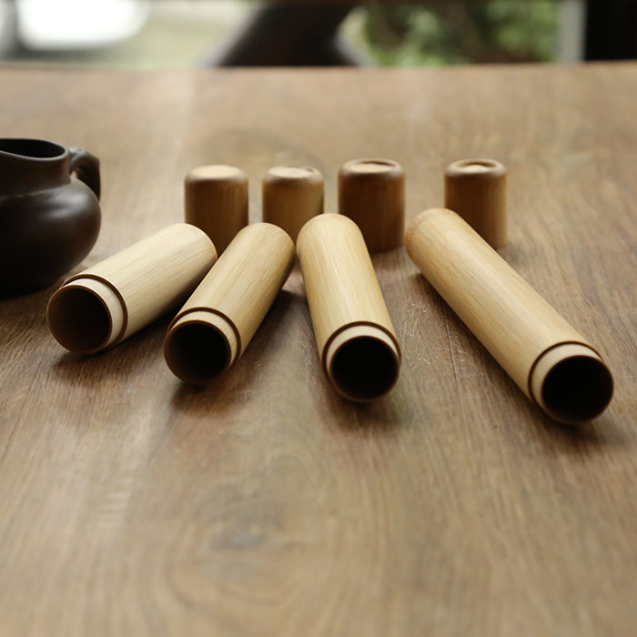 天然竹制茶叶筒迷你随身便携竹茶叶桶 旅行紫竹茶叶罐 密封小竹筒