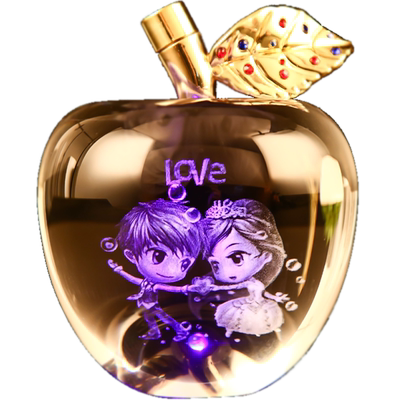 水晶照片送女生朋友生日刻字摆件