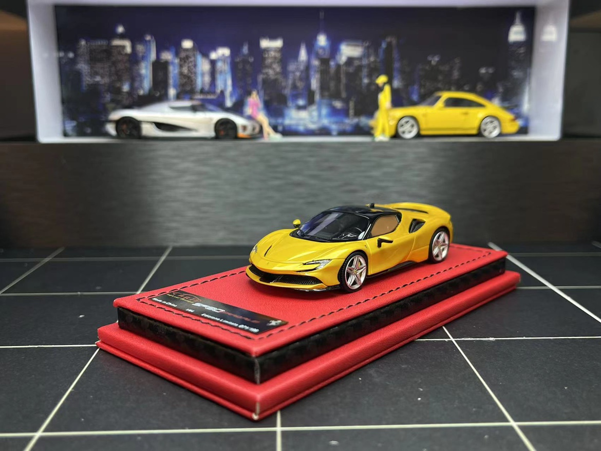 ART 1：64 Ferrari法拉利SF90超跑树脂限量版汽车模型收藏版