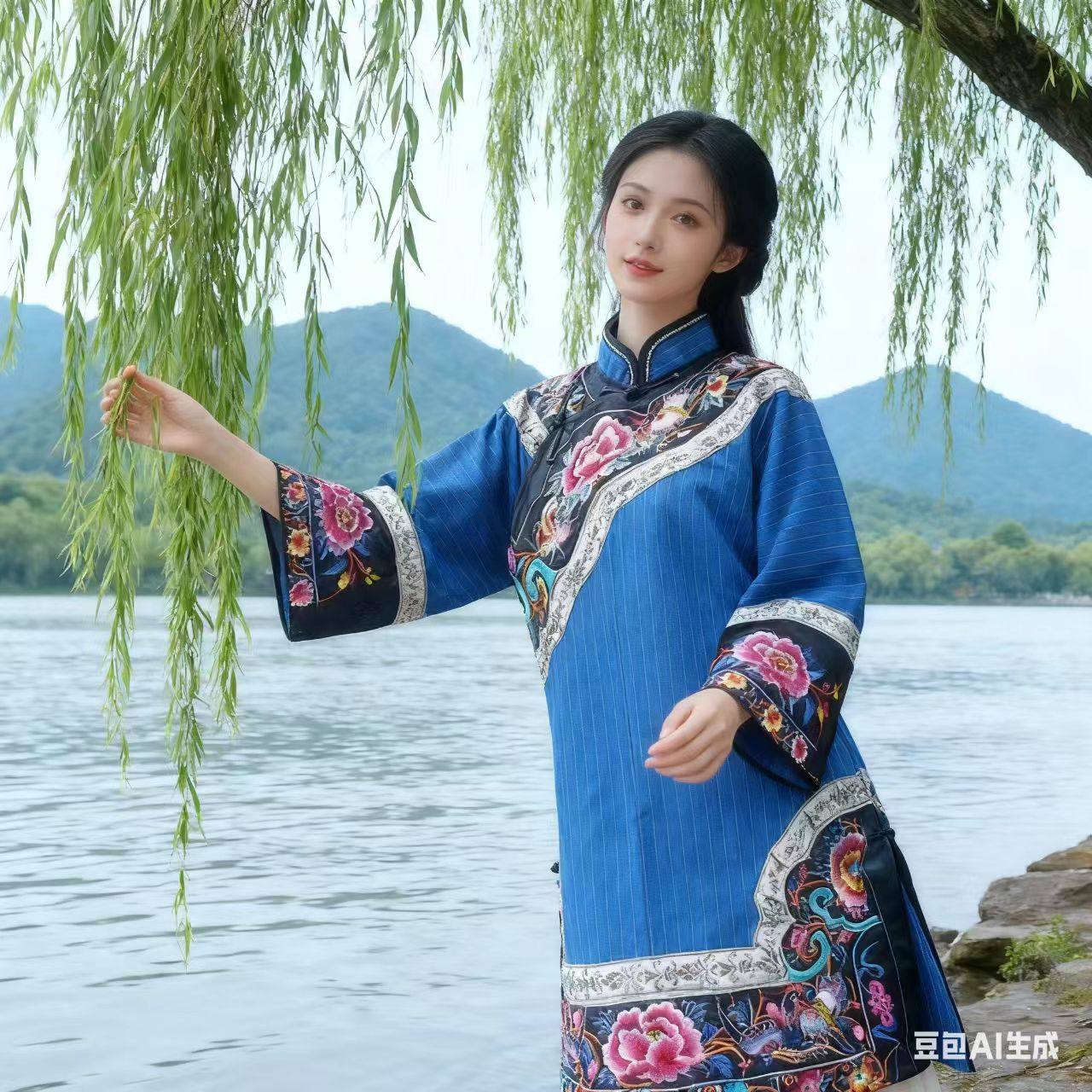 新款苗族服装女上衣中长款