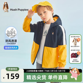 休闲撞色外套宝宝宽松薄上衣 男童时尚 暇步士童装 儿童风衣春秋新款